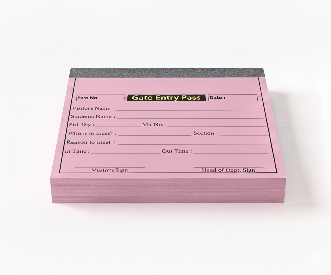 Gate Pass Book Printing Service