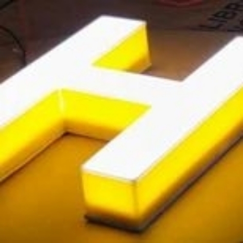 H 3D Acrylic Glow Sign Letter