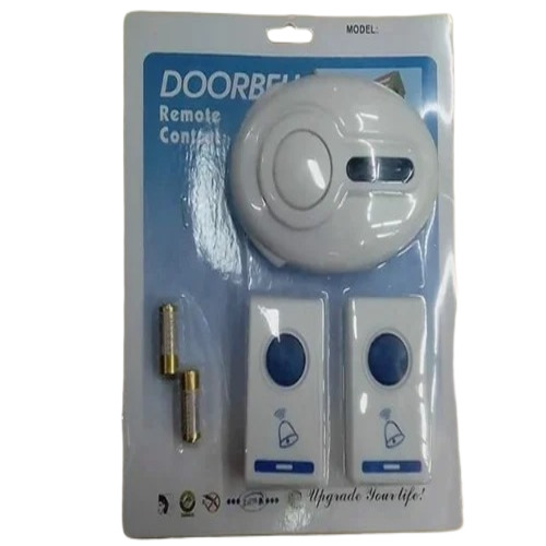 Home Electronic Door Bells - Plastic, White, Wired | Electrical, Music Sound, 220V Power Consumption, Battery Powered
