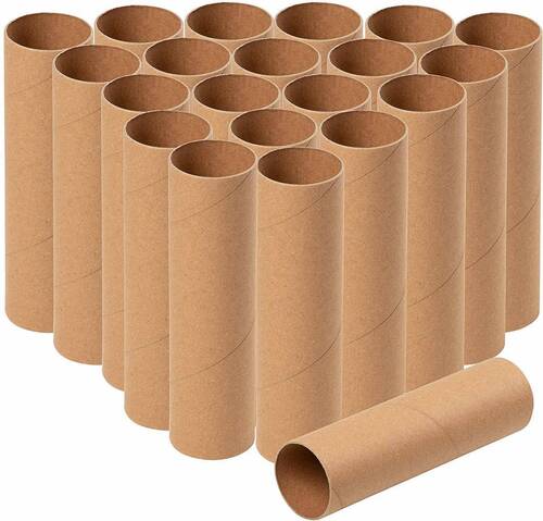 Packaging Paper Tube - Paper, Standard Size, Brown | Eco Friendly, Round Shape, Packaging Use