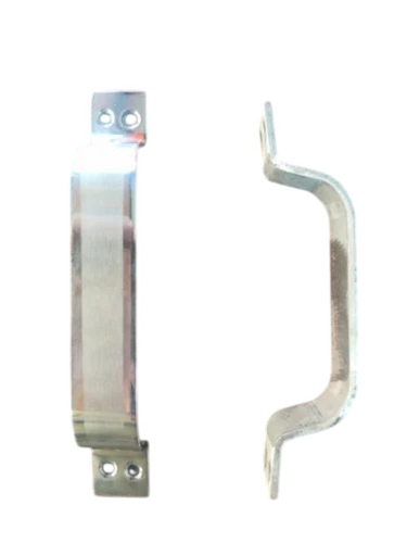 Silver Aluminium Door Handle - Aluminum, Standard Size, Silver, Polished Finish | Durable, Anti Corrosion, Screw-In Installation