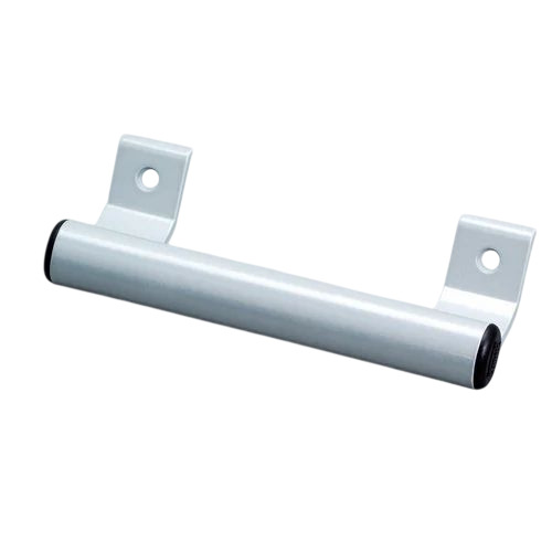 Solid Aluminium Door Handle - Aluminum, Standard Size, Silver, Polished | Durable, Anti-Corrosion, Screw-In Mount