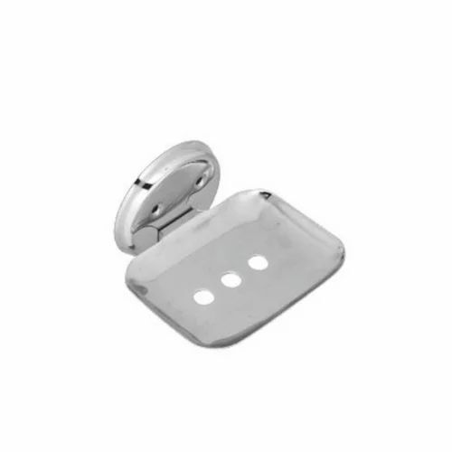 Stainless Steel Single Soap Dish - Rectangular, Silver, Wall Mounted | Corrosion Resistant, Rust Proof, Durable, Glossy Finish