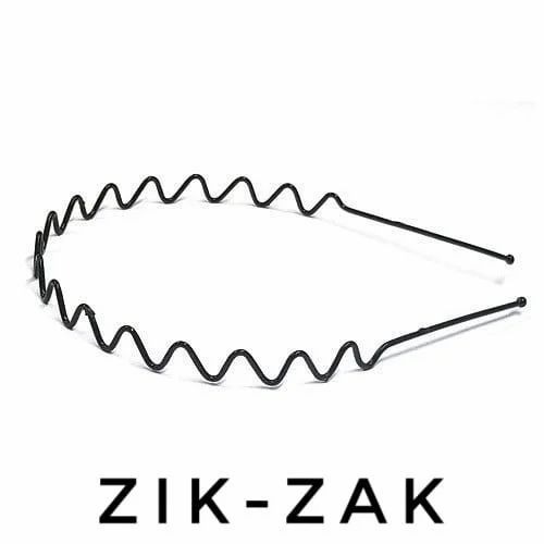 Zik Zak Hair Band - Metal, Regular Size, Plain Pattern | Good Quality, Female Baby Girls
