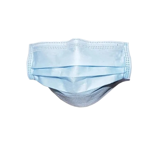 Blue 3 Ply Meltblown Layer Face Mask - Non Woven, Free Size, Ear Loop, 3 Layers