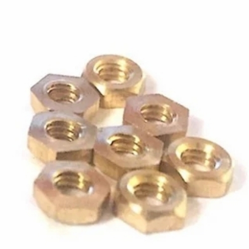 Brass Hex Nut - Brass, Standard Size, Golden, Galvanized, Polished | Easy To Use, Strong, Hexagonal Head