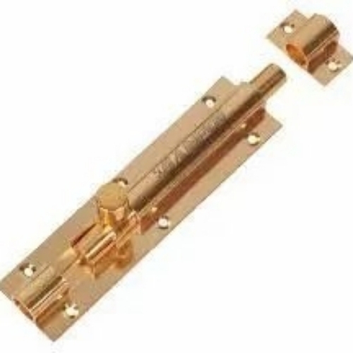Brass Tower Bolts - Brass 6 Inch, 8 Mm Rod Thickness, Multicolor | Polished, Equal Shape, Customizable Size
