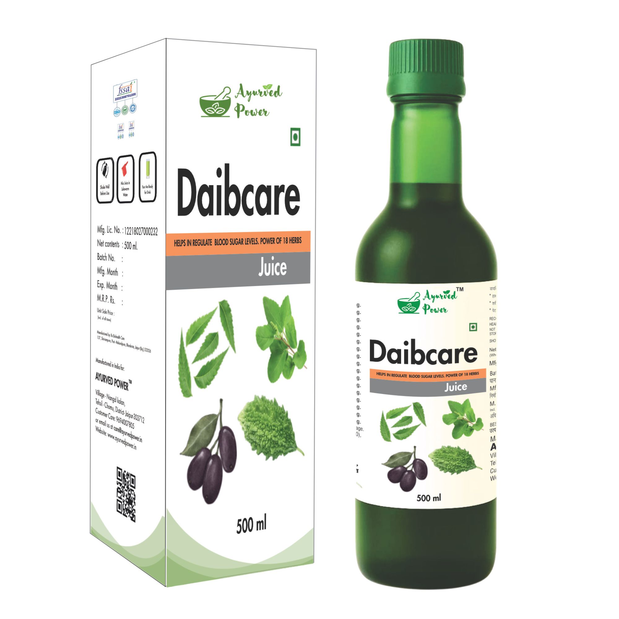 Daibcare Herbal Juice - 500ml Liquid, Natural Herbal Blend | Blood Sugar Support, Healthy Metabolism