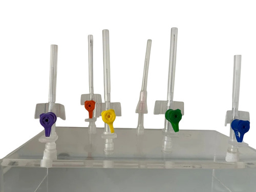IV Cannula With Injection Port With Wings - Plastic, 5mm, Multiple Colors, Sterilized, Disposable