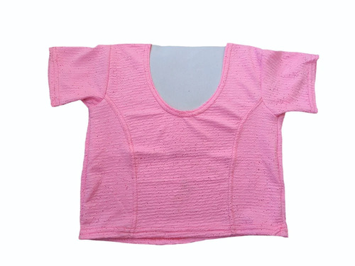 Light Pink Polyester Short Blouse - Supriya Garments, Round Neck, Embroidered, Skin Friendly, Soft Fabric