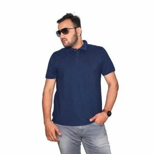 Mens Blue Cotton T Shirts
