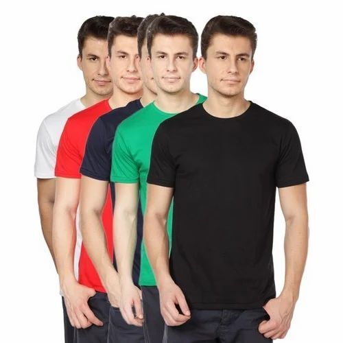 Multi Color Mens Plain T Shirts