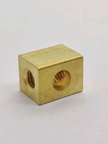 Rectangular Brass Terminal Connector - Brass Standard Size Golden | Polished Surface Corrosion Protection Industrial Use