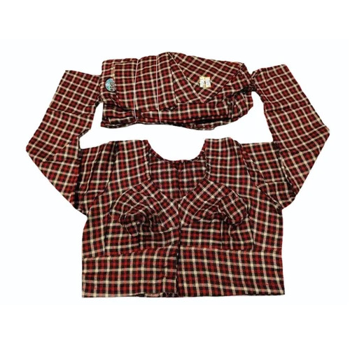 Small Checks Design Ladies Winter Blouse
