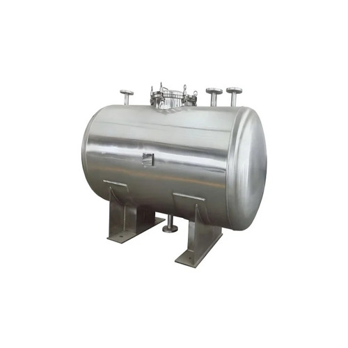 10000 L Insulated Storage Tank - Stainless Steel, 10000 L, Silver | Cylindrical Shape, Industrial Oil Storage