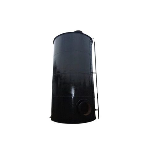 20000 L Oil Vertical Storage Tank - Mild Steel, Black | Cylindrical Shape, Industrial Grade, Above-Ground Use