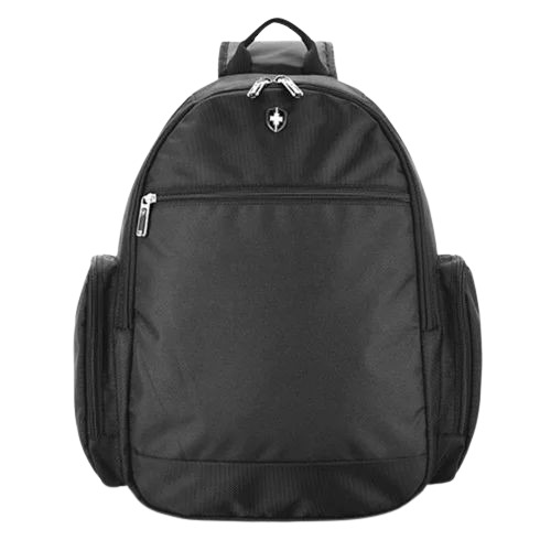 20L Laptop Backpack - Polyester, 20L, Black | Biodegradable, Moisture Proof, Shock Resistant, Zipper Closure