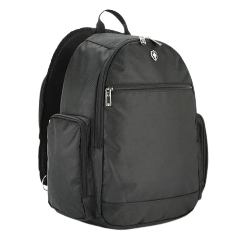 Black Laptop Backpack - Polyester, 20L, Black | Biodegradable, Moisture Proof, Shock Resistant, Security Features
