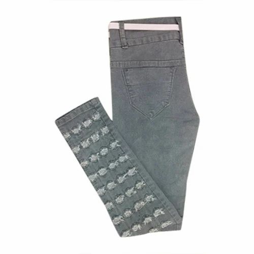 Boys Grey Denim Jeans - Relaxed Fit, Full Sleeves, Breathable, Anti-UV, Quick Dry