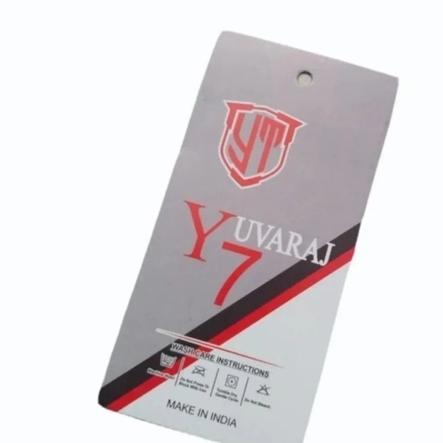 Custom Hand Tags - Hard Paper, Grey | Automatic, Computerized, For Clothes