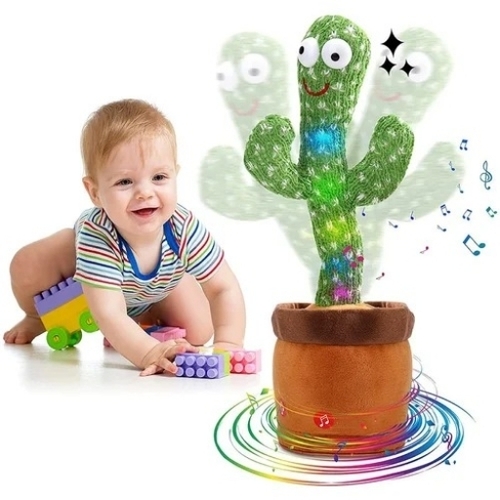 Dancing Cactus Talking Toy - Polyester Customize Size Multicolor | Chargeable Battery Personal Use