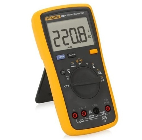 Fluke 17B Digital Multimeter - Plastic Standard Size Multi Color 17B Plus 0Â°C-40Â°C 600 V Cat 4000 Counts Display | Digital Testing Equipment 2 AA Battery