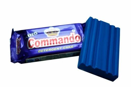 King Commando Detergent Cake - 150Gram Rectangle Grey Box, Eco-Friendly Blue Detergent for Hand Wash Apparel