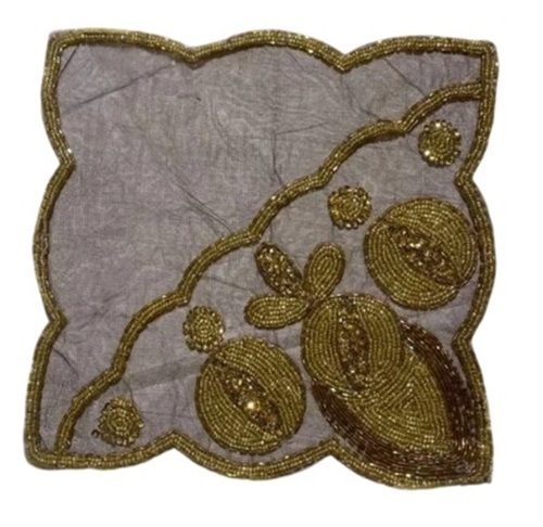 Purple Hand Embroidered Table Cover