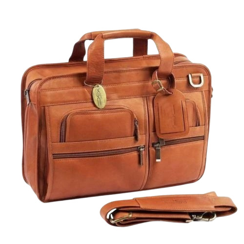 Rexine Executive Bag - Rexine, Various Sizes, Brown | Biodegradable, Moisture Proof, Shock Resistant, Shoulder Handle
