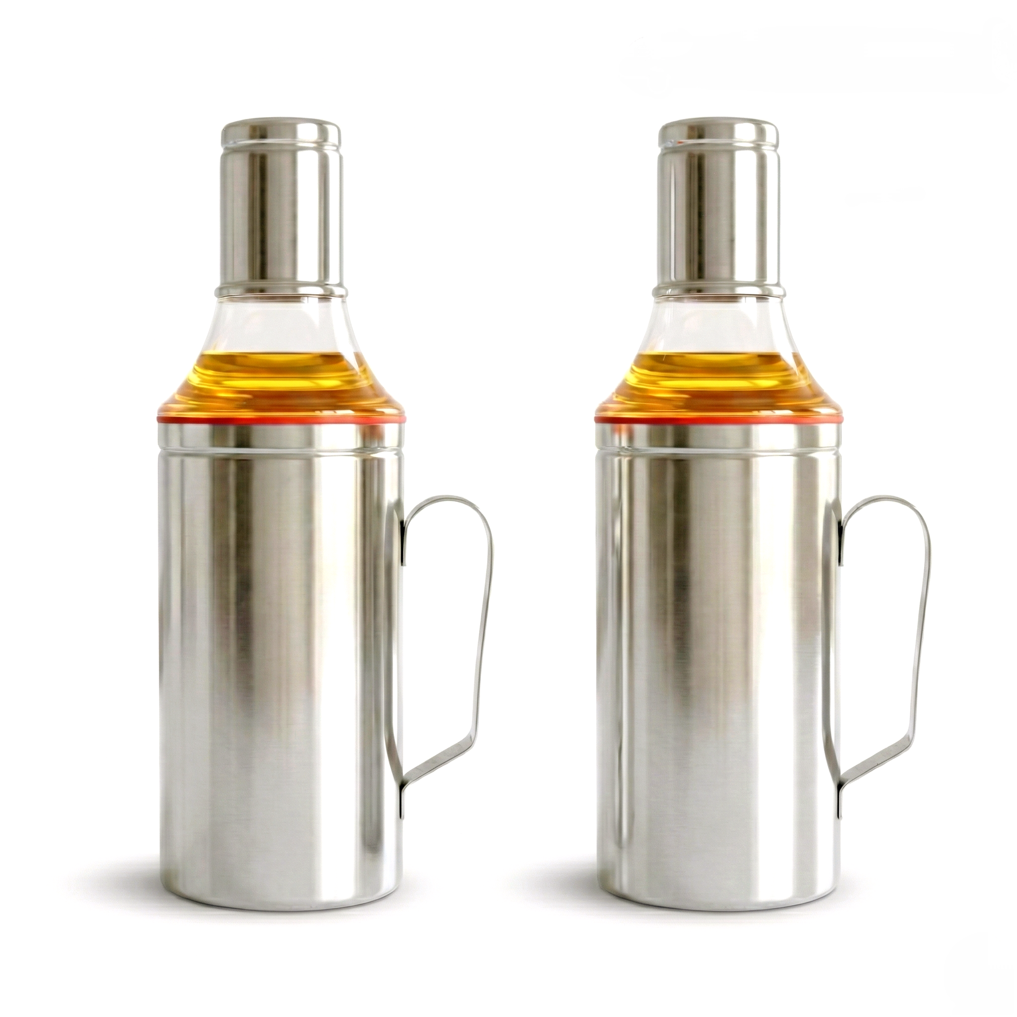 1000Ml Stainless Steel Oil Dispenser - Color: Silver Grey