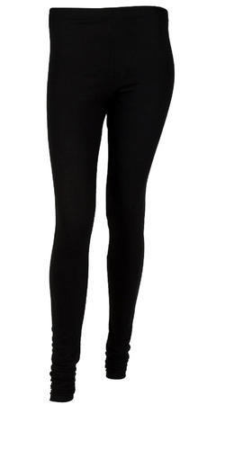 2 Way Cotton Leggings - Cotton, L-XXL, Black, High Waist Footed | Washable, Skin Friendly, Casual Wear