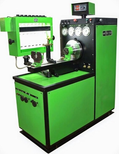 220 V Fuel Injection Pump Test Bench - Grey Green 5/7.5 H.P 3/I Phase 415/220 V 1440 RPM AC Inverter Drive 8 Cylinders Fully Controllable Speed