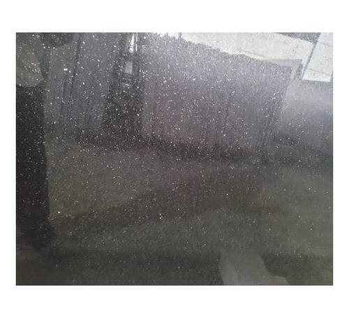 Black Galaxy Granite Slab - Black Polished Granite, Flooring Use, Crystalline Swirled Patterns