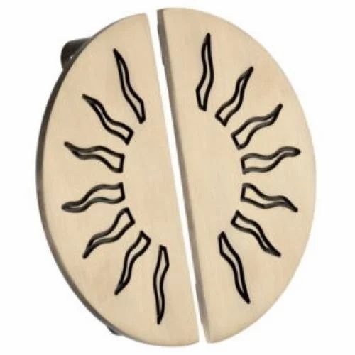 Brass Golden Door Handle - Brass, 6 Inch, Golden, Polished | Rust Proof, Perfect Strength, Easy Installation