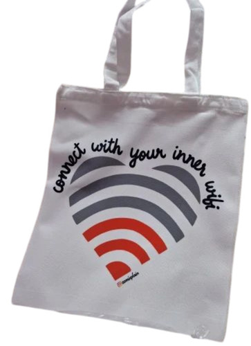 Heart Printed Canvas Cotton Bags