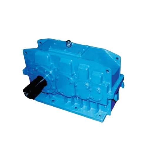 Main Hoist Gear Box - Stainless Steel, Customize Size, Blue | Helical Gear Tooth Profile, 240 Volt, Manual Horizontal Industrial Foot Mount