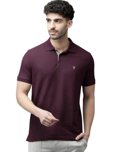 Men Plain T Shirt - Cotton, Customized Size, Multiple Colors | Polo Collar, Short Sleeves, Light Weight, Breathable