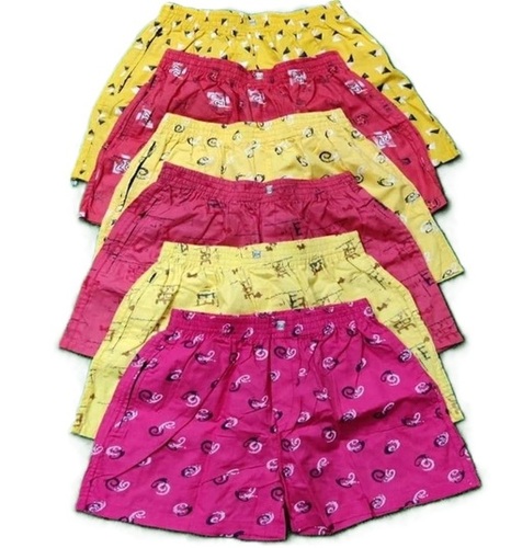 Mens Pink Cotton Boxers - Regular Fit, All Sizes, Multi Color | Skin Friendly, Printed, Fancy Style