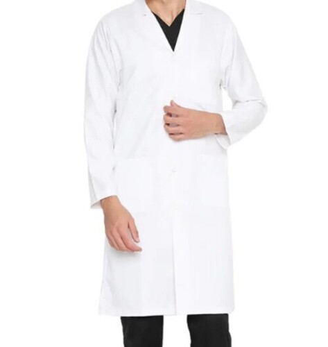 White Veterinarian Coat - Cotton Blend All Size White | Full Sleeve Button-4 Machine Wash