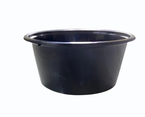 200ml Black Disposable Plastic Food Packaging Container - PP Material, Round Shape | Eco-Friendly, Lightweight