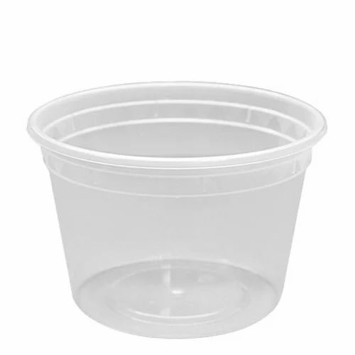600ml Disposable Round Plastic Food Packaging Container