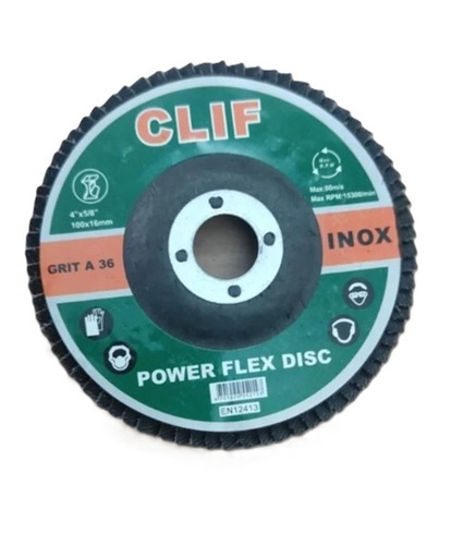 Clif Inox Abrasive Flap Disc - Abrasive 16x100 mm, Green, 36 Grit, 15300 RPM