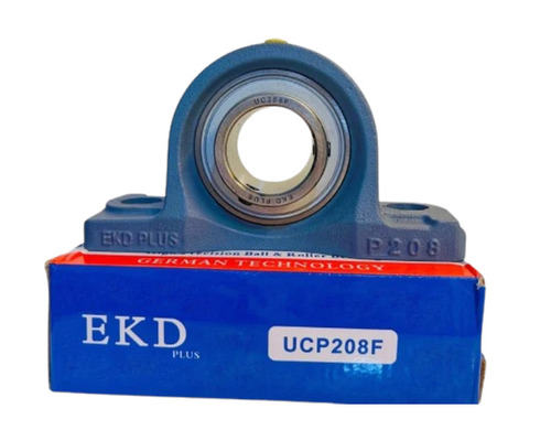 Ekd Plus Ucp Pillow Block Bearing - Chrome Steel, 20 mm, Cast Iron, Blue/Black | Triple Seal, Grease Lubrication, Corrosion Resistant