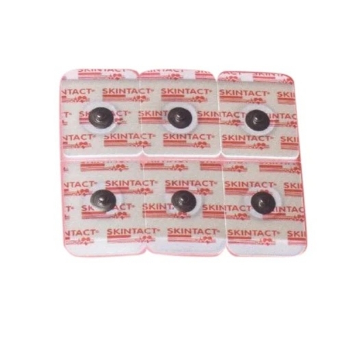 Fsrg1 Disposable Ecg Electrodes - Soft Foam Material, Red And White | Conductive Gel, Single Use, Portable