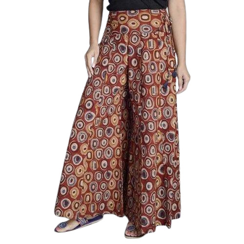 Ladies Printed Palazzo - Cotton, Multi Color, Full Sleeve | Breathable, Anti UV, Quick Dry, Comfortable Fit