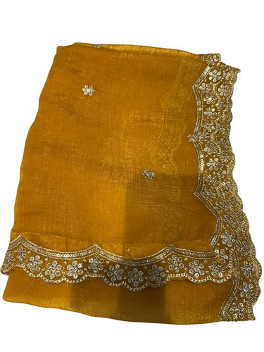 Ladies Yellow Fancy Silk Dupatta