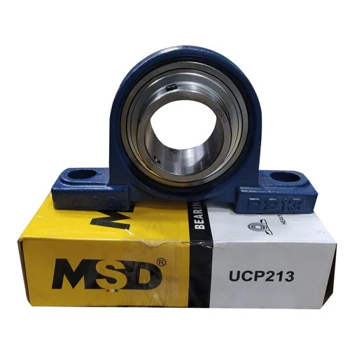 MSD UCP207-20 Pillow Block Ball Bearing - Metal, 100mm Bore, Double Row, Corrosion Resistant | Blue, Black, Industrial Use