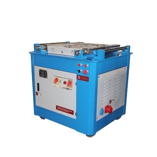 Steel Rebar Bending Machine - Steel Body Blue Silver Red 500 Bars/Hour | Adjustable Angles Automated Control Vibration-Free Performance