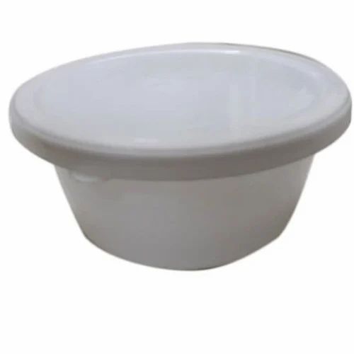 White Disposable Round Plastic Food Packaging Container