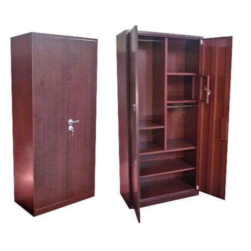 Wooden Almirah - Solid Wood, Dark Brown, Single Door | Eco-Friendly, Fine Finish, Indoor Storage